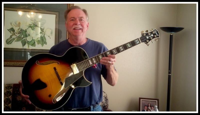 Dave Illig with his Conti Entrada Archtop Jazz Guitar