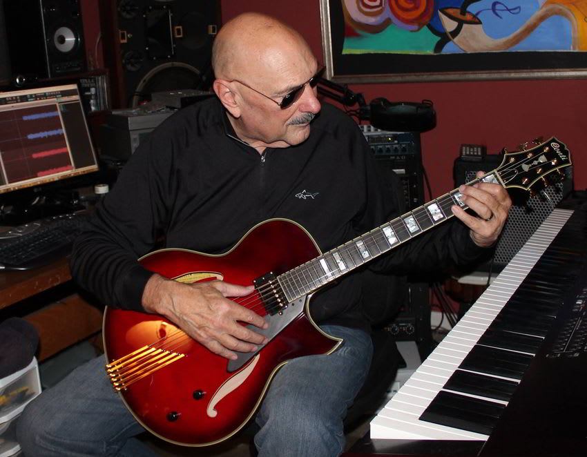 Steve Negri with Ruby Red Heirloom Archtop
