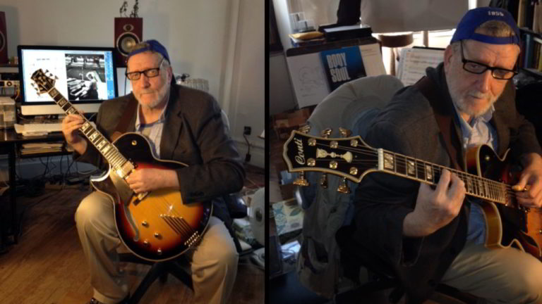 Photo of Kenneth Babb with his Conti Entrada Archtop Jazz Guitar