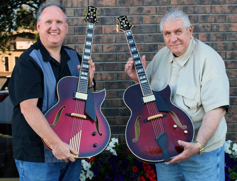 Tony Pereira receives his second Conti archtop jazz guitar directly from Robert Conti in person