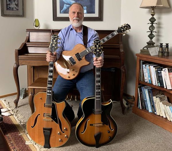 Michael Macklin with his 3 Conti Guitars