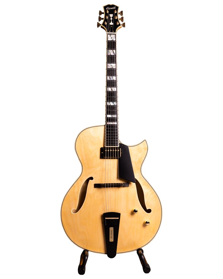 Natural Blonde Conti Entrada Archtop Jazz Guitar