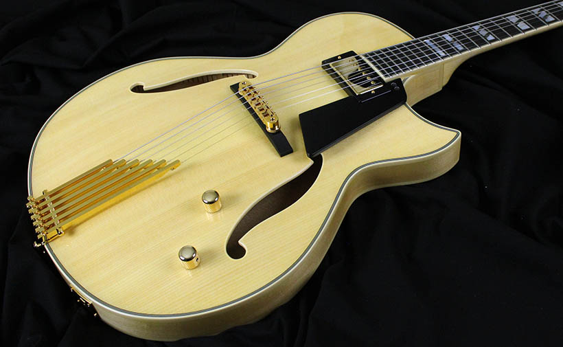 Natural Blonde Conti Heirloom Thin Body Archtop Jazz Guitar