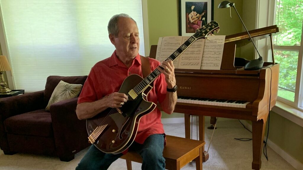 Playing his beautiful thin body Entrada archtop